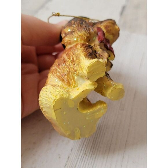 Top Hat dog glitter mistletoe ornament Xmas decor - Picture 6 of 7